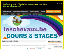 Tablet Screenshot of leschevaux.be